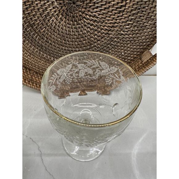 Bartlett Collins Water Goblets - Decoration 806 Clear (Gold Trim) -‎ Set of 4 - Picture 7 of 10